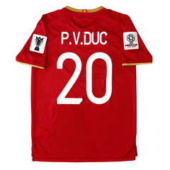 ÁO BÓNG ĐÁ VIỆT NAM 2019 SÂN NHÀ CHÍNH HÃNG PLAYER 038-923 - PHAN VĂN ĐỨC #20 + PATCH ASIAN CUP 2019 + CHỮ KÍ - KHÔNG TAG - 10/10
