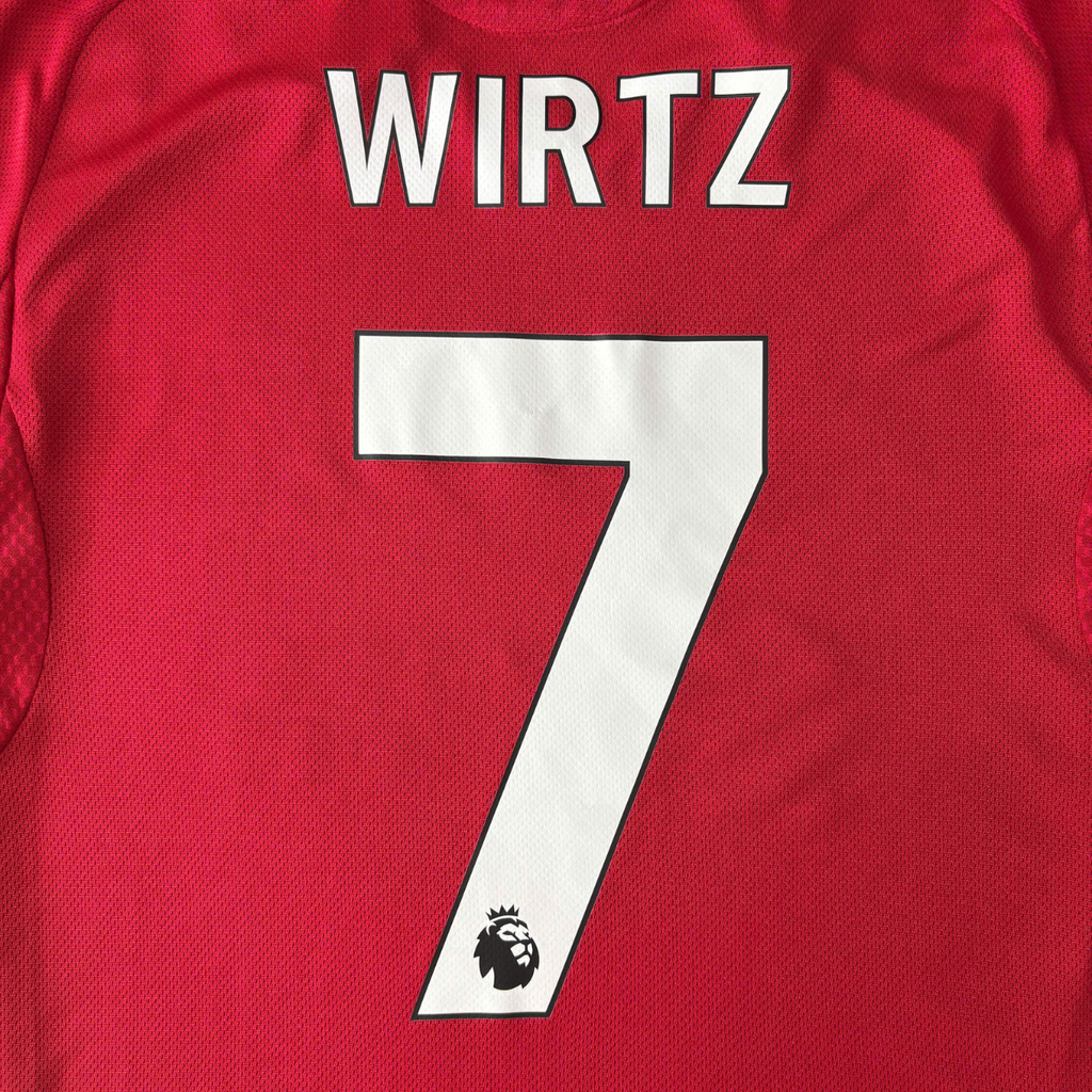ÁO BÓNG ĐÁ LIVERPOOL 2025/26 SÂN NHÀ CHÍNH HÃNG PLAYER WIRTZ #7 PHÔNG EPL + PATCH JY4237 - KHÔNG TAG - 10/10