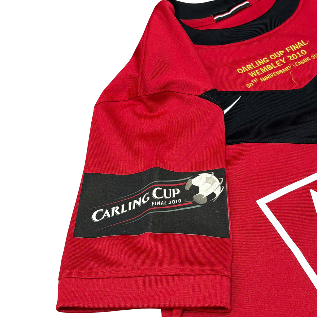 [ÁO BÓNG ĐÁ MANCHESTER UNITED 2009/10 SÂN NHÀ CHÍNH HÃNG + PATCH, DETAIL CARLING CUP FINAL 2010 + VIDIC #15 --- 355091-623