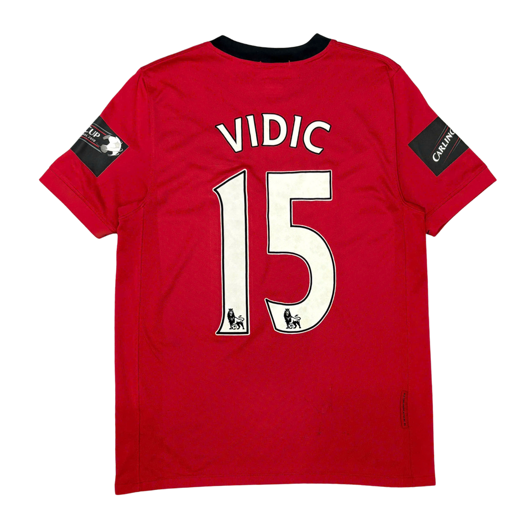[ÁO BÓNG ĐÁ MANCHESTER UNITED 2009/10 SÂN NHÀ CHÍNH HÃNG + PATCH, DETAIL CARLING CUP FINAL 2010 + VIDIC #15 --- 355091-623