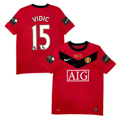 [ÁO BÓNG ĐÁ MANCHESTER UNITED 2009/10 SÂN NHÀ CHÍNH HÃNG + PATCH, DETAIL CARLING CUP FINAL 2010 + VIDIC #15 --- 355091-623