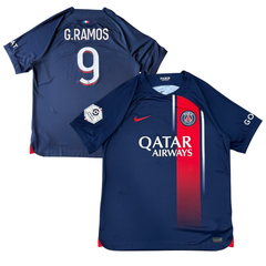 ÁO BÓNG ĐÁ PSG 2023/24 SÂN NHÀ CHÍNH HÃNG FAN + PATCH LIGUE 1 & G.RAMOS #9 - DX2694-411