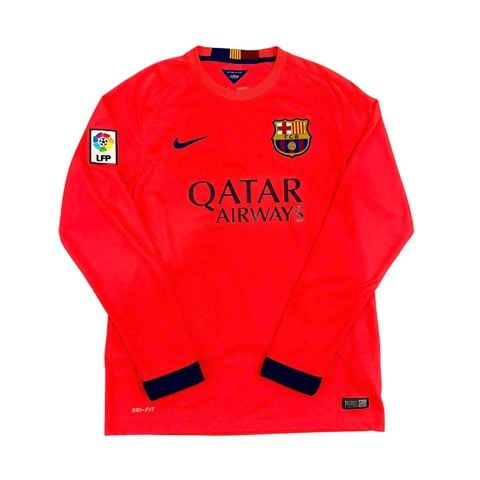 ÁO BÓNG ĐÁ BARCELONA 2014/15 SÂN KHÁCH CHÍNH HÃNG PLAYER 618738-672 - NAME PATCH LFP MESSI