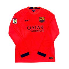 ÁO BÓNG ĐÁ BARCELONA 2014/15 SÂN KHÁCH CHÍNH HÃNG PLAYER 618738-672 - NAME PATCH LFP MESSI