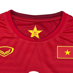 ÁO BÓNG ĐÁ VIỆT NAM 2021 SÂN NHÀ CHÍNH HÃNG PLAYER + PATCH AFC WOMEN'S ASIAN CUP INDIA 2022 #3 C.T.KIEU + CHỮ KÍ