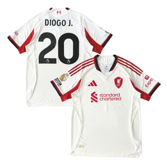 ÁO BÓNG ĐÁ L.IVERPOOL 2025/26 SÂN KHÁCH CHÍNH HÃNG PLAYER DIOGO J. #20 PHÔNG EPL + PATCH EPL JV6488 - KHÔNG TAG - 10/10