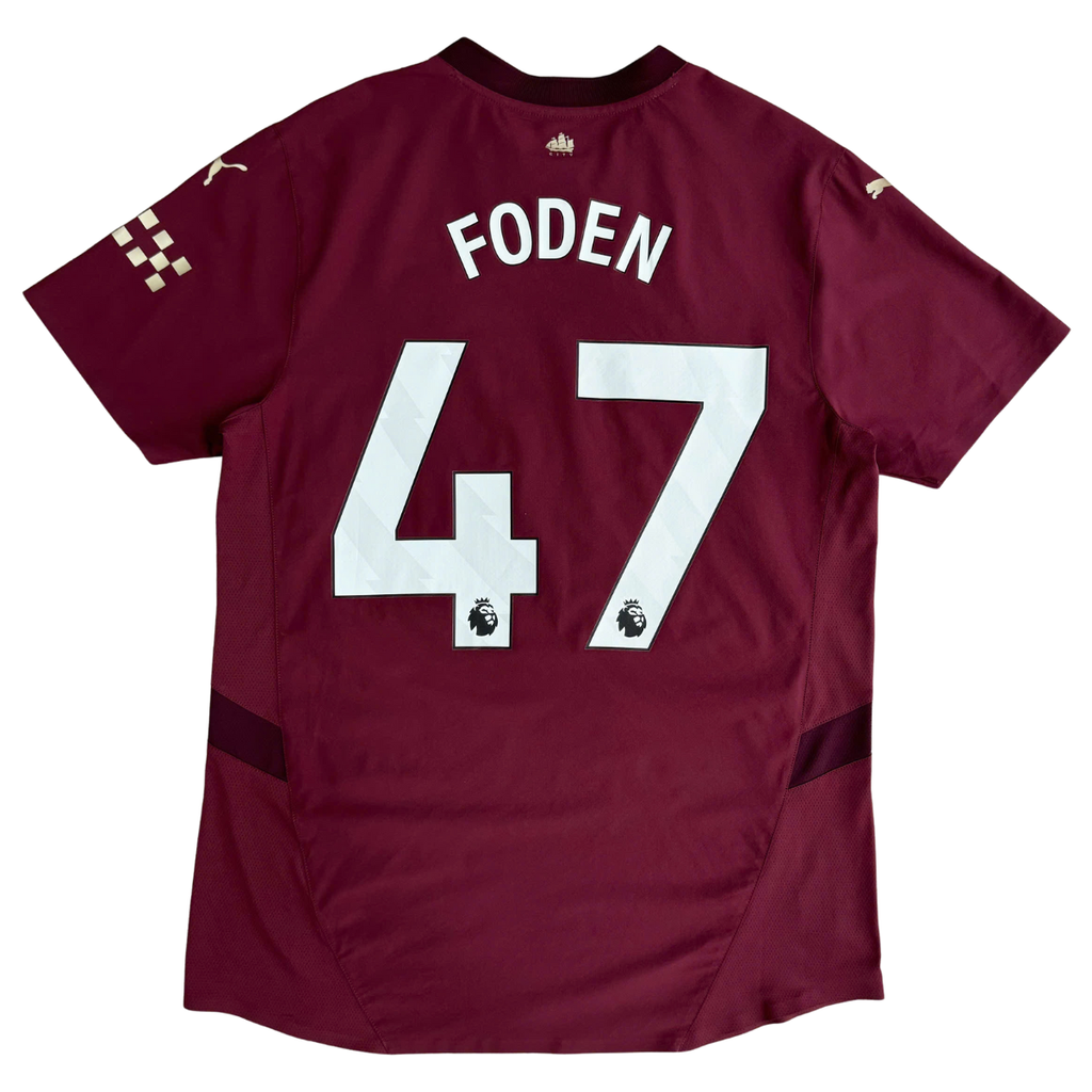 ÁO BÓNG ĐÁ MANCHESTER CITY 2024/25 THỨ BA CHÍNH HÃNG PLAYER FODEN #47 PHÔNG EPL - 775096-03 - KHÔNG TAG - 10/10