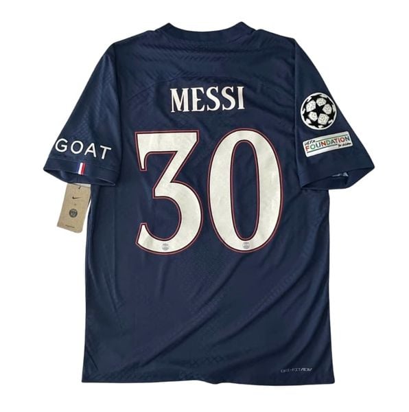 ÁO BÓNG ĐÁ PSG 2022/23 CHÍNH HÃNG SÂN NHÀ BẢN PLAYER NAMESET MESSI REMAKE - 30 DJ7649-480