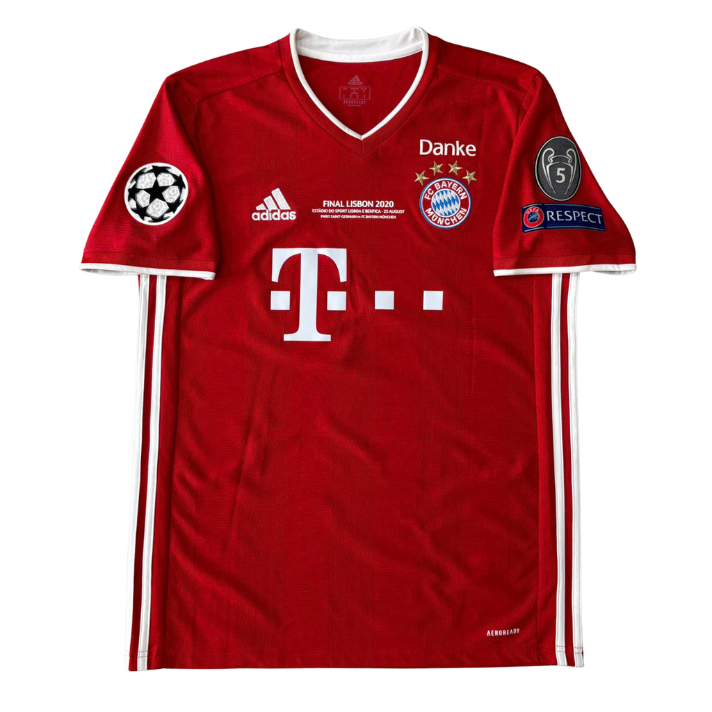 ÁO BÓNG ĐÁ BAYERN MUNICH 2019/20 SÂN NHÀ CHÍNH HÃNG FAN + PATCH C1, FINAL DETAIL 2020 + THIAGO #6 - FR8358