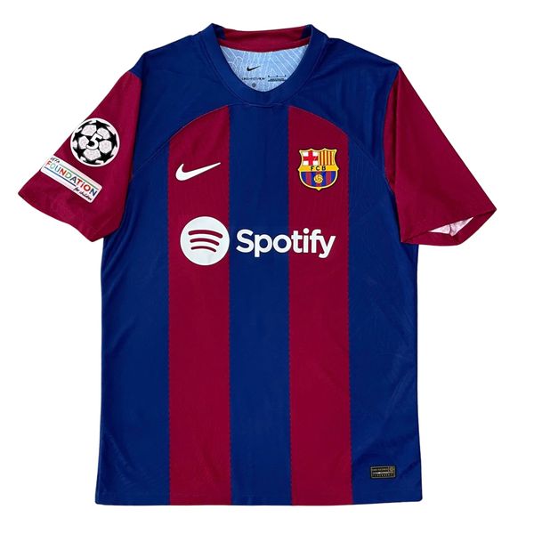 ÁO BÓNG ĐÁ BARCELONA 2023/24 SÂN NHÀ BẢN PLAYER - DX2615-456 (KHÔNG TAG, NAMESET PEDRI-8, PATCH UCL)