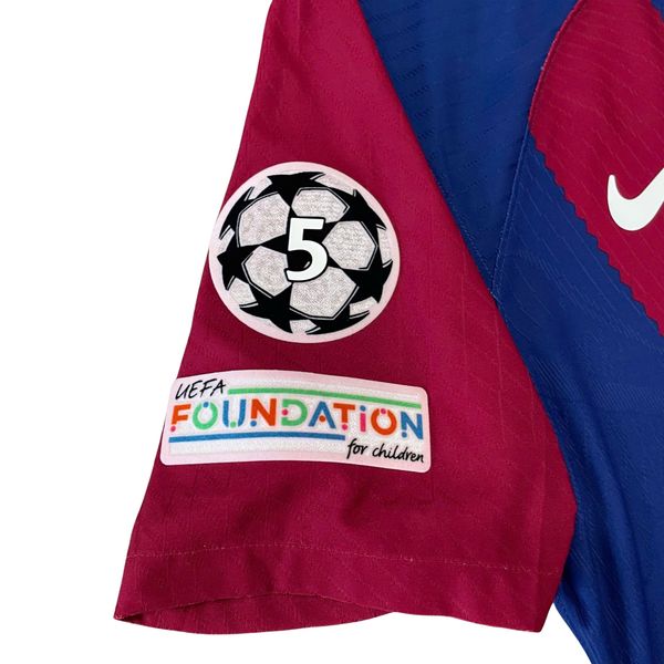 ÁO BÓNG ĐÁ BARCELONA 2023/24 SÂN NHÀ BẢN PLAYER - DX2615-456 (KHÔNG TAG, NAMESET PEDRI-8, PATCH UCL)