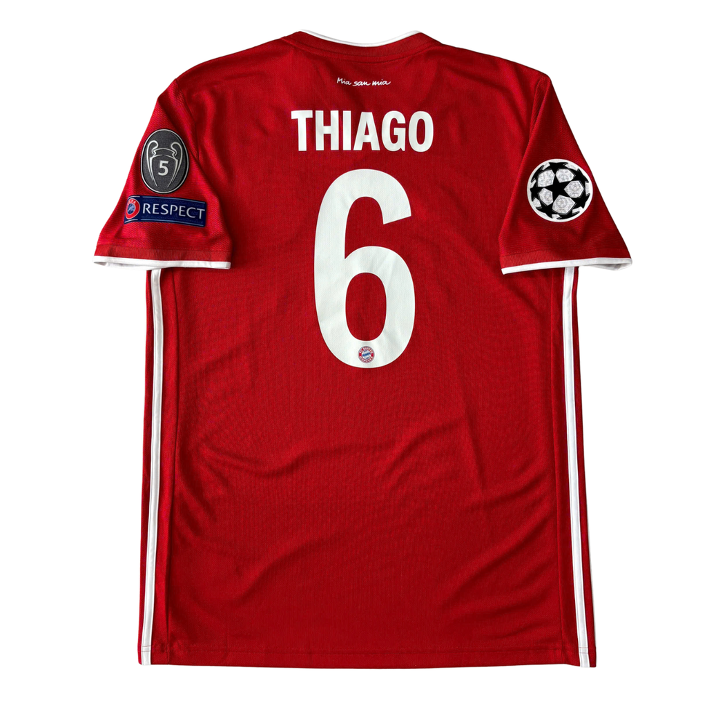 ÁO BÓNG ĐÁ BAYERN MUNICH 2019/20 SÂN NHÀ CHÍNH HÃNG FAN + PATCH C1, FINAL DETAIL 2020 + THIAGO #6 - FR8358