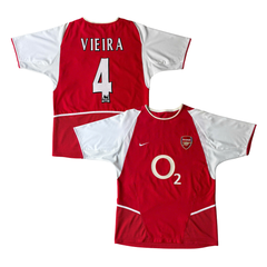 ÁO BÓNG ĐÁ ARSENAL 2002/03 SÂN NHÀ CHÍNH HÃNG + VIEIRA #4