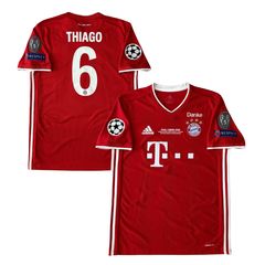 ÁO BÓNG ĐÁ BAYERN MUNICH 2019/20 SÂN NHÀ CHÍNH HÃNG FAN + PATCH C1, FINAL DETAIL 2020 + THIAGO #6 - FR8358