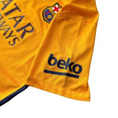 ÁO BÓNG ĐÁ BARCELONA 2015/16 CHÍNH HÃNG SÂN KHÁCH FAN 658785-740 - NAME PATCH LFP MESSI