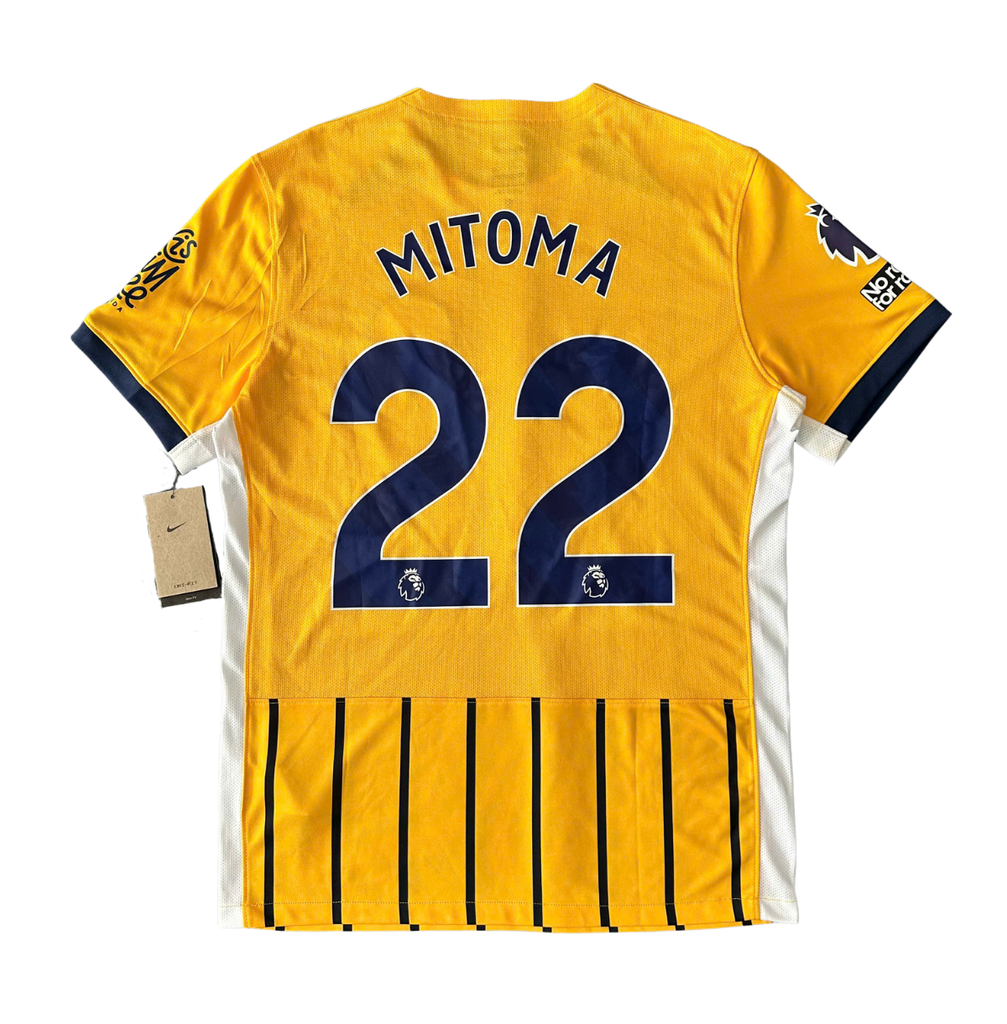 ÁO BÓNG ĐÁ BRIGHTON & HOVE 2024/25 CHÍNH HÃNG SÂN KHÁCH BẢN FAN NAMESET MITOMA - 22  FD7752-739