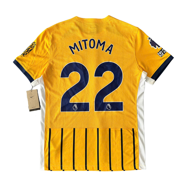 ÁO BÓNG ĐÁ BRIGHTON & HOVE 2024/25 CHÍNH HÃNG SÂN KHÁCH BẢN FAN NAMESET MITOMA - 22  FD7752-739