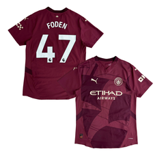 ÁO BÓNG ĐÁ MANCHESTER CITY 2024/25 THỨ BA CHÍNH HÃNG PLAYER FODEN #47 PHÔNG EPL - 775096-03 - KHÔNG TAG - 10/10