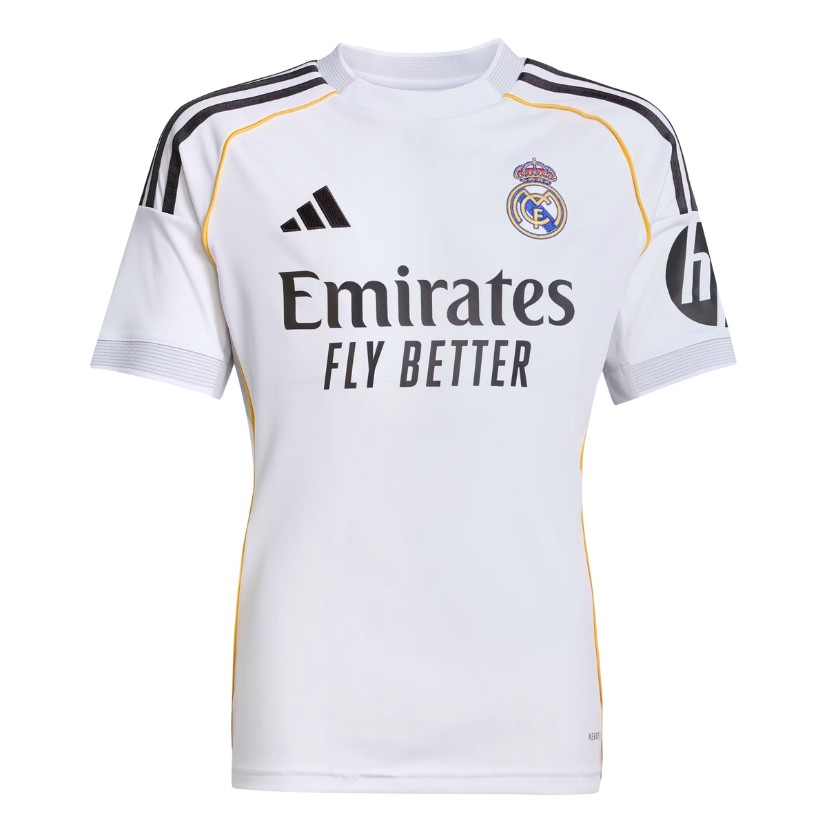 ÁO BÓNG ĐÁ TRẺ EM REAL MADRID 2025/26 CHÍNH HÃNG BẢN FAN JN8887 (KHÔNG TAG GIẤY)