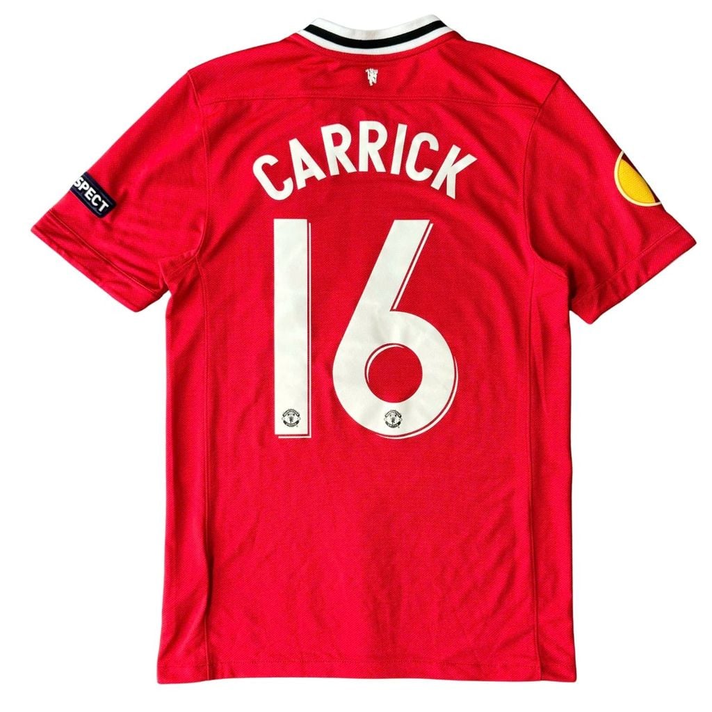 ÁO BÓNG ĐÁ MANCHESTER UNITED 2011/12 CHÍNH HÃNG SÂN NHÀ PLAYER 423932-623 - NAME PATCH EUROPA LEAGUE CARRICK