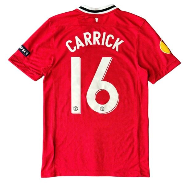 ÁO BÓNG ĐÁ MANCHESTER UNITED 2011/12 CHÍNH HÃNG SÂN NHÀ 423932-623 - NAME PATCH EUROPA LEAGUE CARRICK