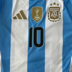 ÁO BÓNG ĐÁ ARGENTINA 2024/25 CHÍNH HÃNG SÂN NHÀ BẢN FAN NAMESET MESSI 10 - IP8409