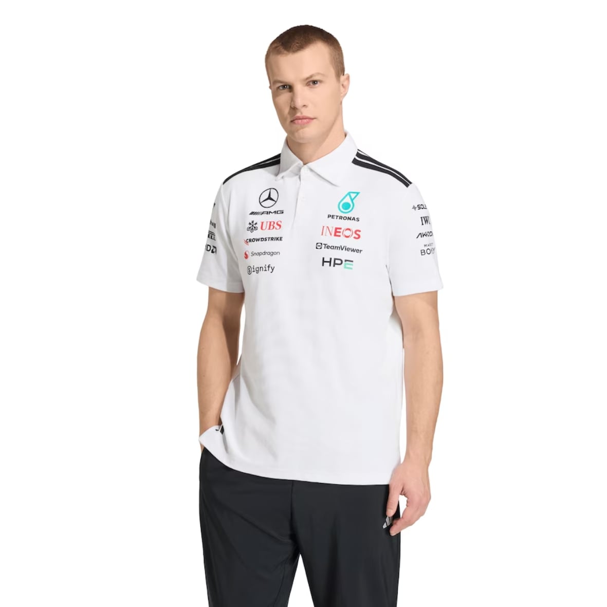 ÁO POLO ĐUA CÔNG THỨC 1 MERCEDES - AMG PETRONAS 2026 F1 TEAM TRẮNG KE5524