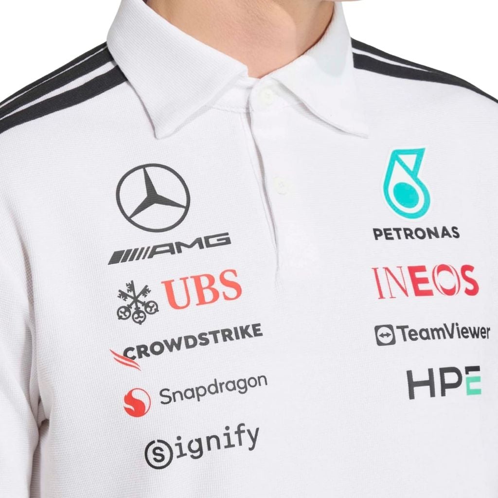 ÁO POLO ĐUA CÔNG THỨC 1 MERCEDES - AMG PETRONAS 2026 F1 TEAM TRẮNG KE5524