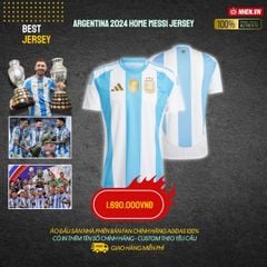 ÁO BÓNG ĐÁ ARGENTINA 2024 CHÍNH HÃNG SÂN NHÀ BẢN FAN - IP8409