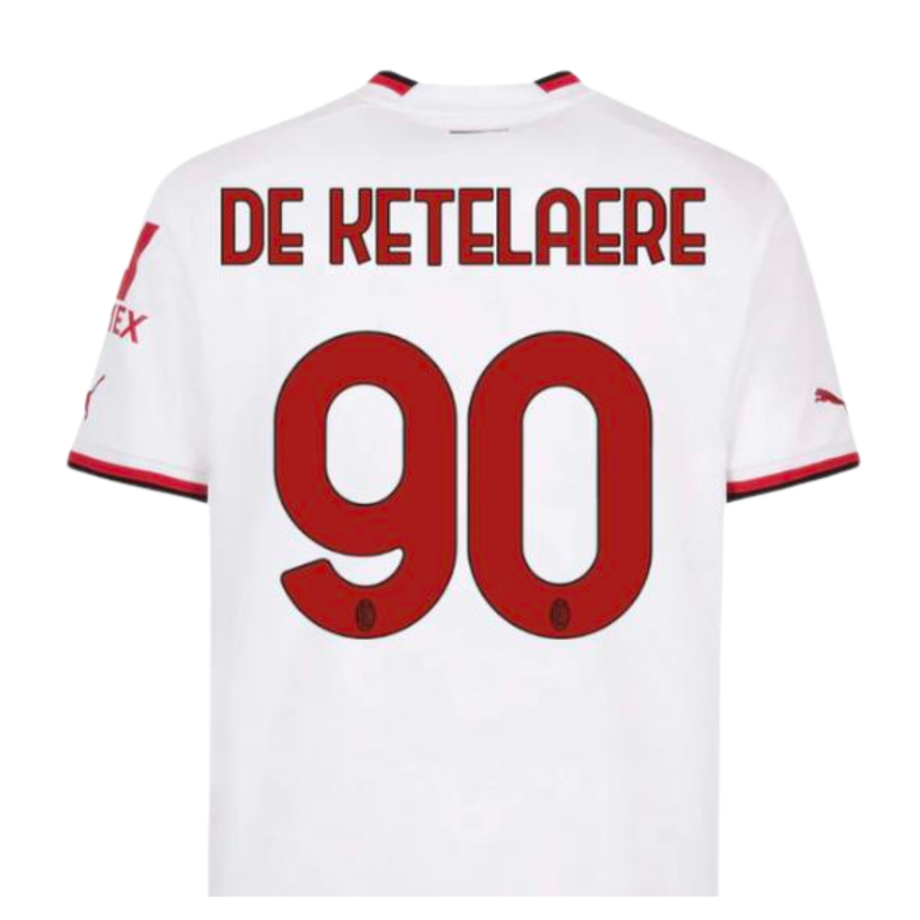 NAMESET DE KETELAERE 90 AUTHENTIC AC MILAN 2022/23 SÂN KHÁCH SERIE A