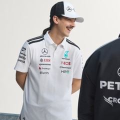 ÁO POLO ĐUA CÔNG THỨC 1 MERCEDES - AMG PETRONAS 2026 F1 TEAM TRẮNG KE5524