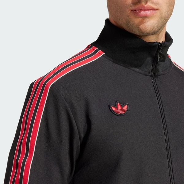ÁO KHOÁC MANCHESTER UNITED TERRACE ICONS TRACK TOP BLACK 2024/25 CHÍNH HÃNG JF0358