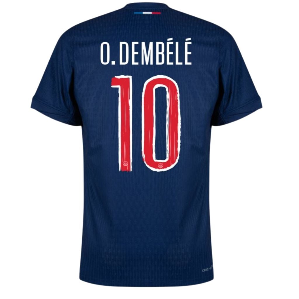 ÁO BÓNG ĐÁ PSG 2024/25 SÂN NHÀ CHÍNH HÃNG PLAYER - NAME CUP DEMBELE 10 FN8774-411