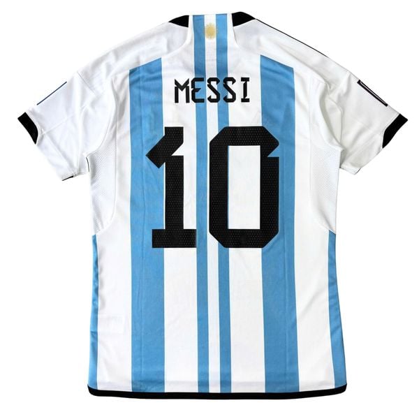 ÁO BÓNG ĐÁ ARGENTINA 2022 SÂN NHÀ CHÍNH HÃNG BẢN FAN MESSI #10 - HL8424 10/10 ( MẤT TAG GIẤY )