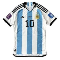 ÁO BÓNG ĐÁ ARGENTINA 2022 SÂN NHÀ CHÍNH HÃNG BẢN PLAYER MESSI #10, FULL PATCH + FINAL MATCH DETAIL WORLD CUP 2022 - HF2157