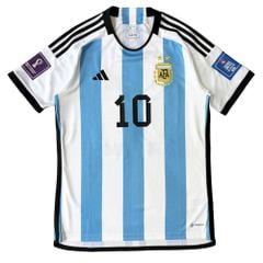 ÁO BÓNG ĐÁ ARGENTINA 2022 SÂN NHÀ CHÍNH HÃNG BẢN FAN MESSI #10 - HL8424 10/10 ( MẤT TAG GIẤY )