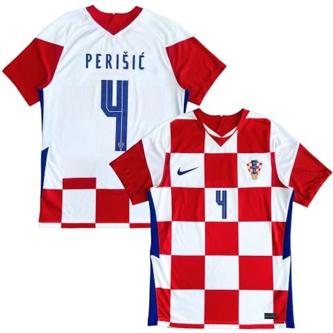 ÁO BÓNG ĐÁ TUYỂN CROATIA 2020/21 CHÍNH HÃNG SÂN NHÀ FAN - NAMESET PERISIC #4 - CD0695-100