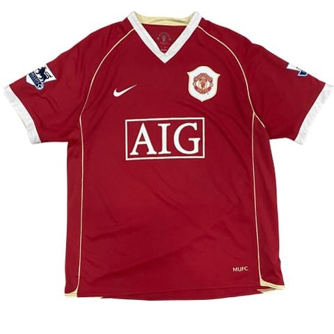 ÁO BÓNG ĐÁ MANCHESTER UNITED 2006/07 SÂN NHÀ CHÍNH HÃNG + PATCH NGOẠI HẠNG ANH - RONALDO #7-17652438