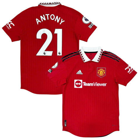 ÁO BÓNG ĐÁ MANCHESTER UNITED SÂN NHÀ 2022/23 CHÍNH HÃNG PLAYER - NAMESET ANTONY #21 - PATCH EPL - H13889