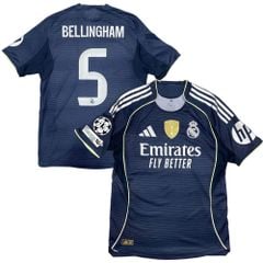 ÁO BÓNG ĐÁ REAL MADRID 2025/26 SÂN KHÁCH PLAYER CHÍNH HÃNG - NAMESET BELLINGHAM #5 - PATCH C1 - KHIÊN VÔ ĐỊCH FIFA INTERCONTINENTAL 2024  - JV5920
