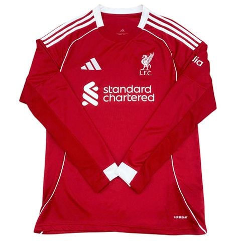 ÁO BÓNG ĐÁ LIVERPOOL SÂN NHÀ 2025/26 TAY DÀI CHÍNH HÃNG FAN JV6456