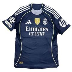ÁO BÓNG ĐÁ REAL MADRID 2025/26 SÂN KHÁCH PLAYER CHÍNH HÃNG - NAMESET BELLINGHAM #5 - PATCH C1 - KHIÊN VÔ ĐỊCH FIFA INTERCONTINENTAL 2024  - JV5920