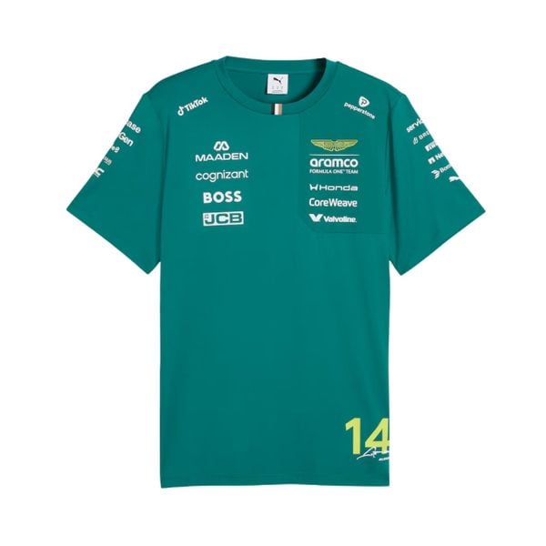 ÁO THUN F1 ASTON MARTIN 2026 FERNANDO ALONSO PUMA CHÍNH HÃNG 713890-01