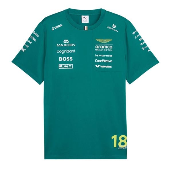 ÁO THUN F1 ASTON MARTIN 2026 LANCE STROLL PUMA CHÍNH HÃNG 713891-01