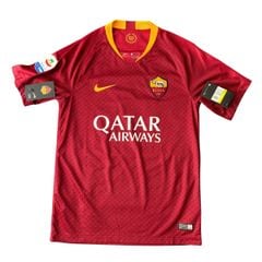 ÁO BÓNG ĐÁ AS ROMA 2018/19 SÂN NHÀ CHÍNH HÃNG FAN 919020-677 - NAME PATCH SERIA A DE ROSSI SIZE S (UK)