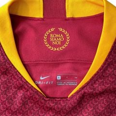 ÁO BÓNG ĐÁ AS ROMA 2018/19 SÂN NHÀ CHÍNH HÃNG FAN 919020-677 - NAME PATCH SERIA A DE ROSSI SIZE S (UK)