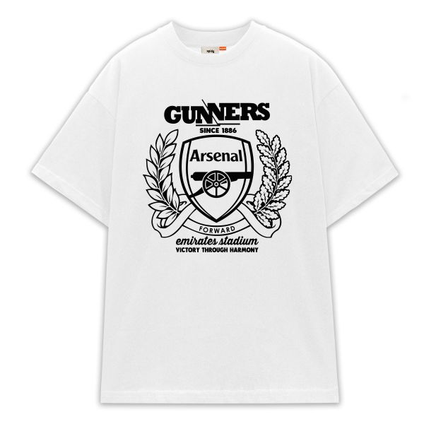 Áo Thun SPIDY Arsenal ATASN15 Form Rộng Unisex – Big Logo Gunners | Áo Fan Pháo Thủ