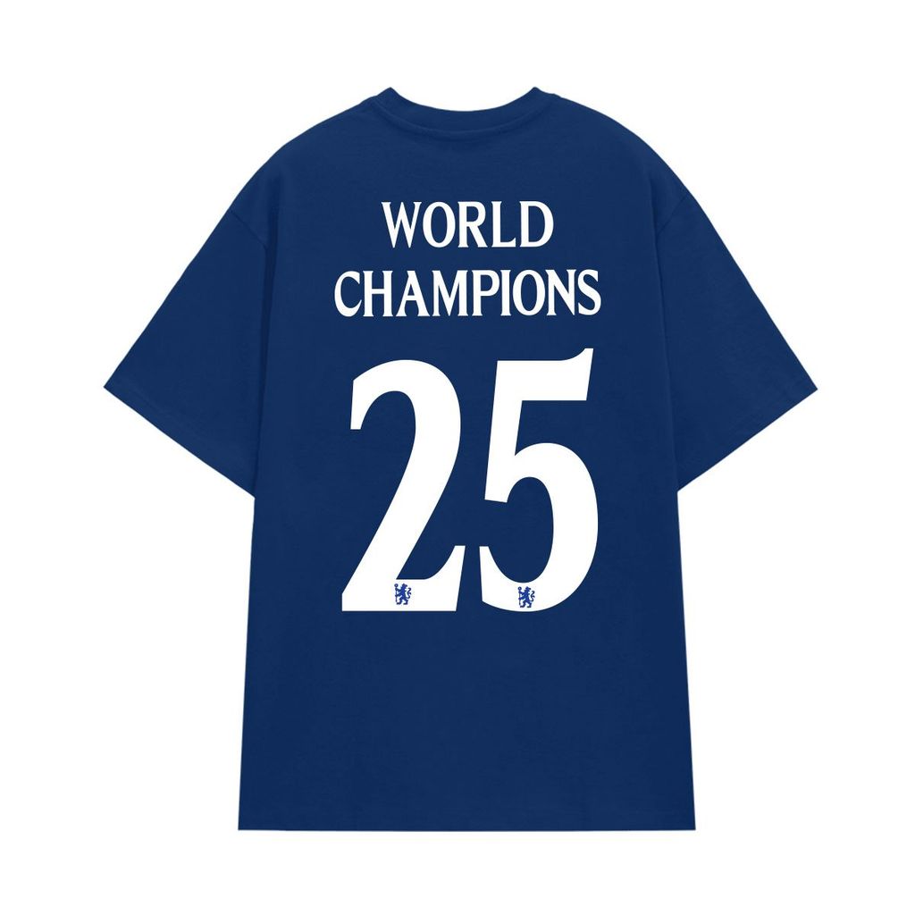 ÁO THUN CHELSEA WORLD CHAMPIONS 25 MÀU XANH