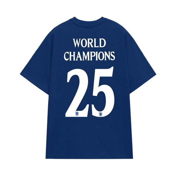 ÁO THUN CHELSEA WORLD CHAMPIONS 25 MÀU XANH