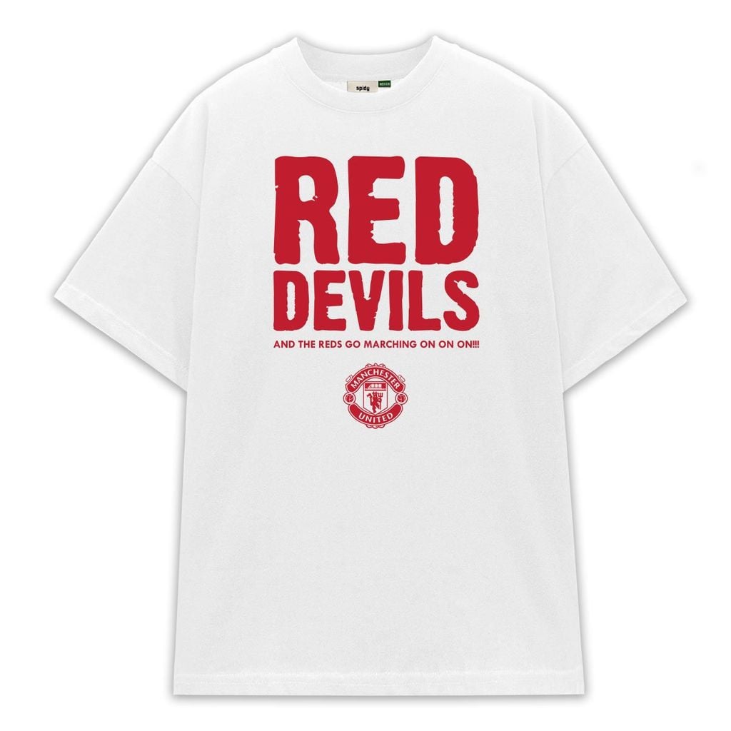 ÁO THUN SPIDY MU ATMU15 FORM RỘNG UNISEX – QUỶ ĐỎ RED DEVILS MANCHESTER UNITED